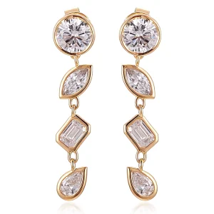 Alien Moissanite Water Drop Earrings