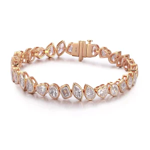 Mixed moissanite bracelet