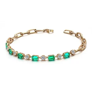 Emerald Halo Bracelet